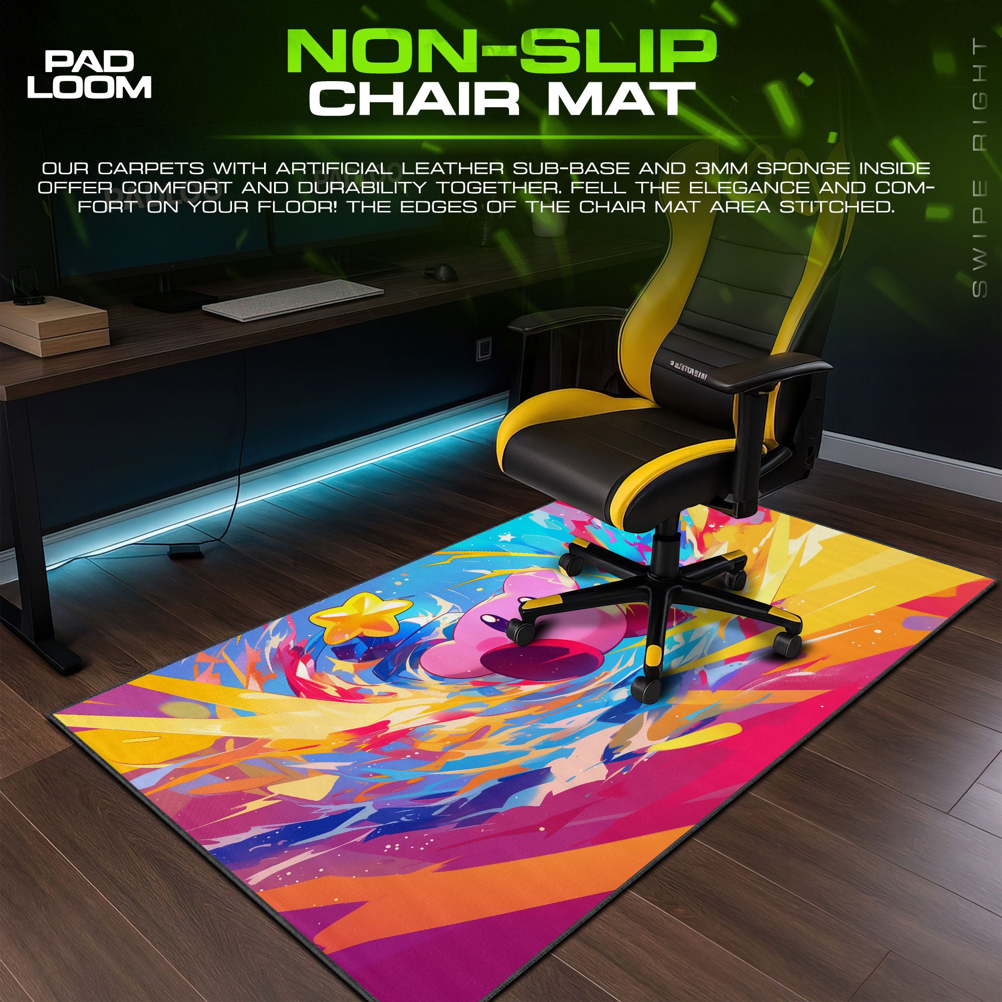 Kirby Star Burst Mouse Pad, Game Dreamland Gaming Desk Mat