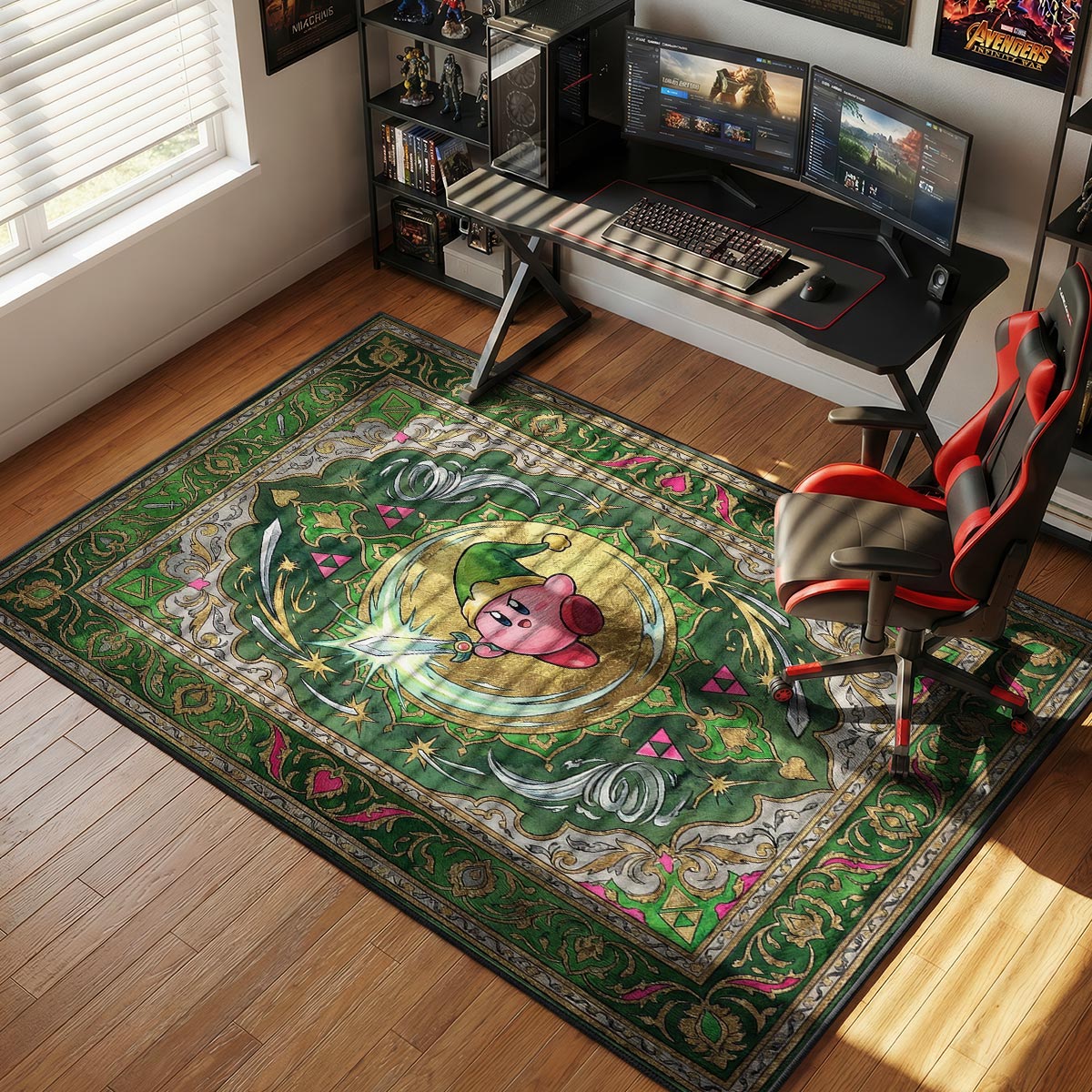 Kirby Sword Hero Rug - Kirby Chair Mat