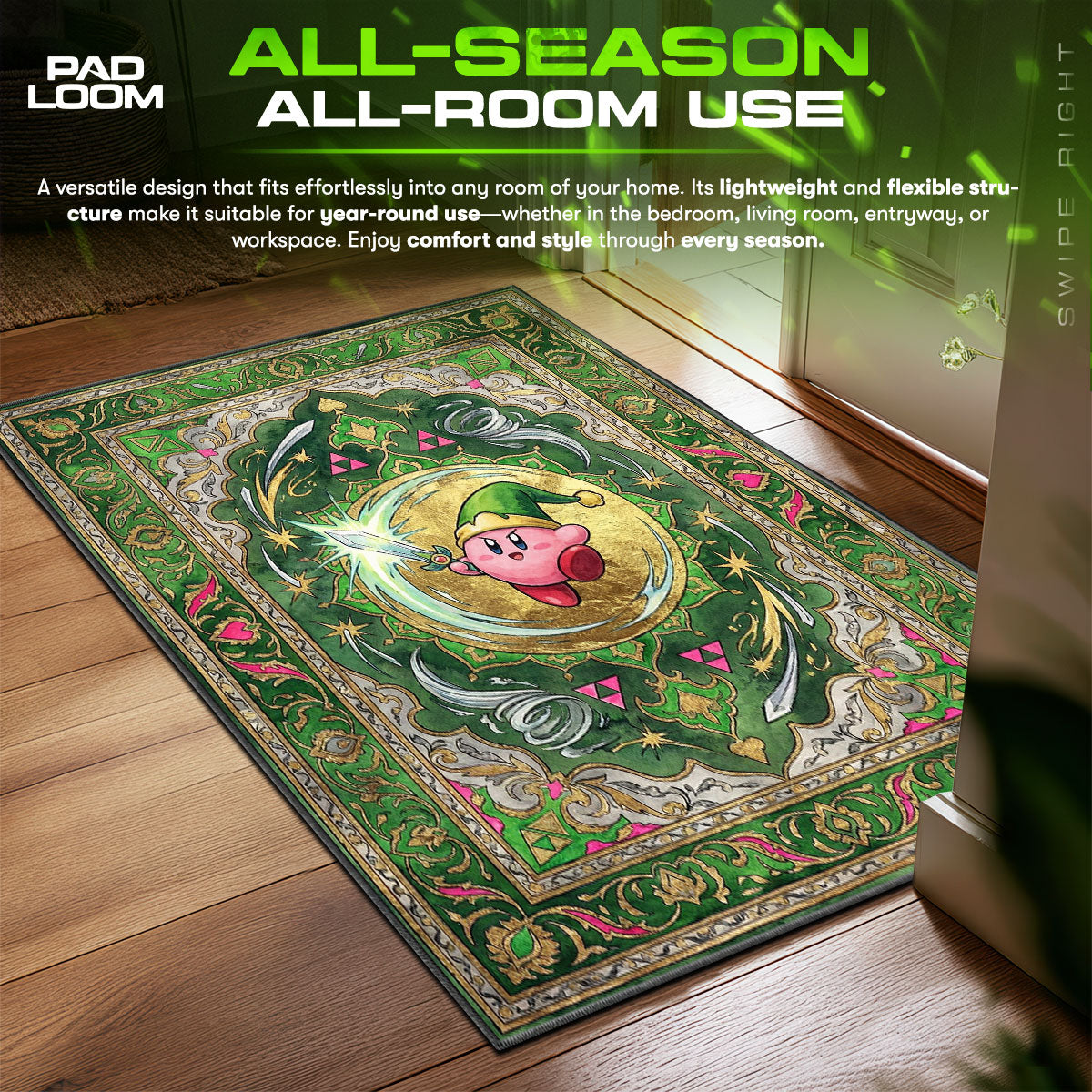 Kirby Sword Hero Rug - Kirby Chair Mat