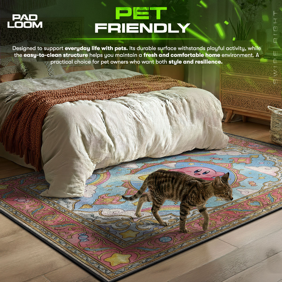 Kirby Warp Star Dream Rug - Kirby Chair Mat