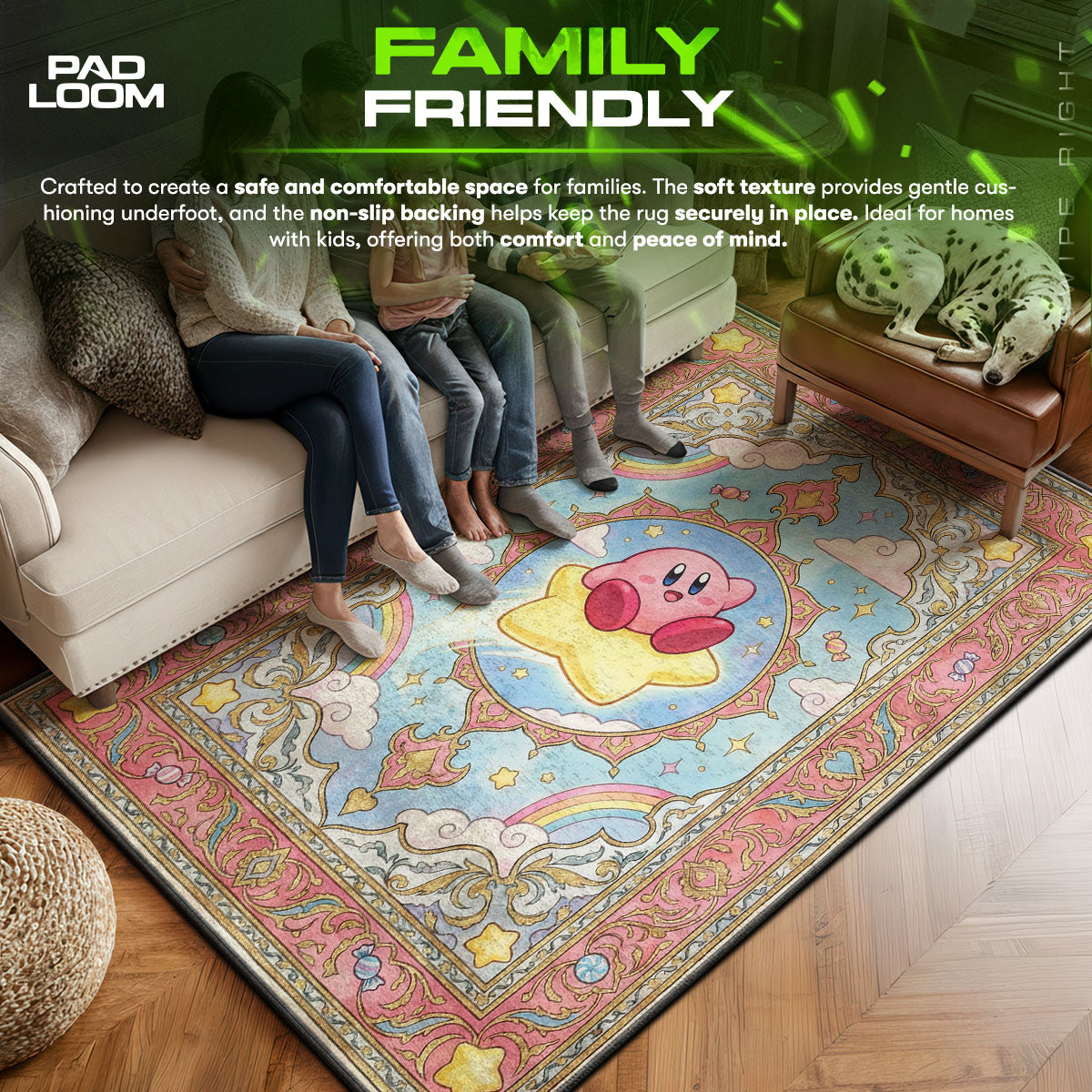 Kirby Warp Star Dream Rug - Kirby Chair Mat