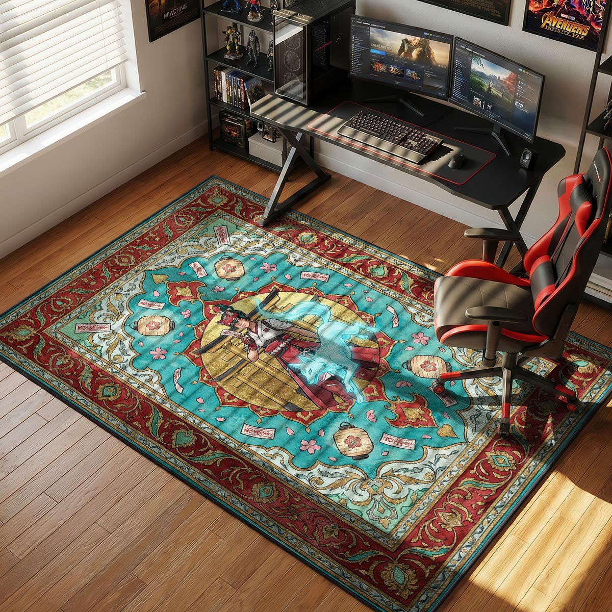 Kiriko Spirit Fox Rug - Overwatch Chair Mat