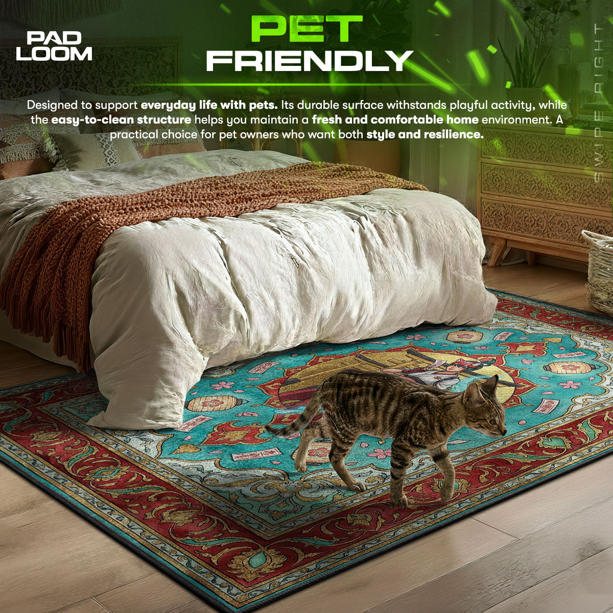 Kiriko Spirit Fox Rug - Overwatch Chair Mat