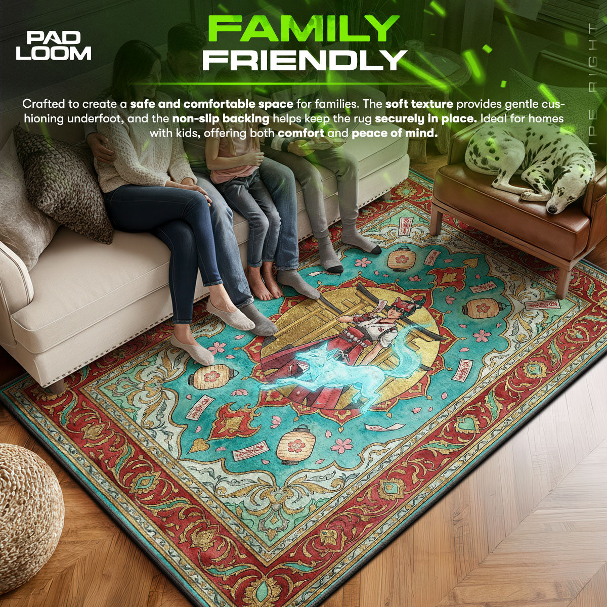 Kiriko Spirit Fox Rug - Overwatch Chair Mat