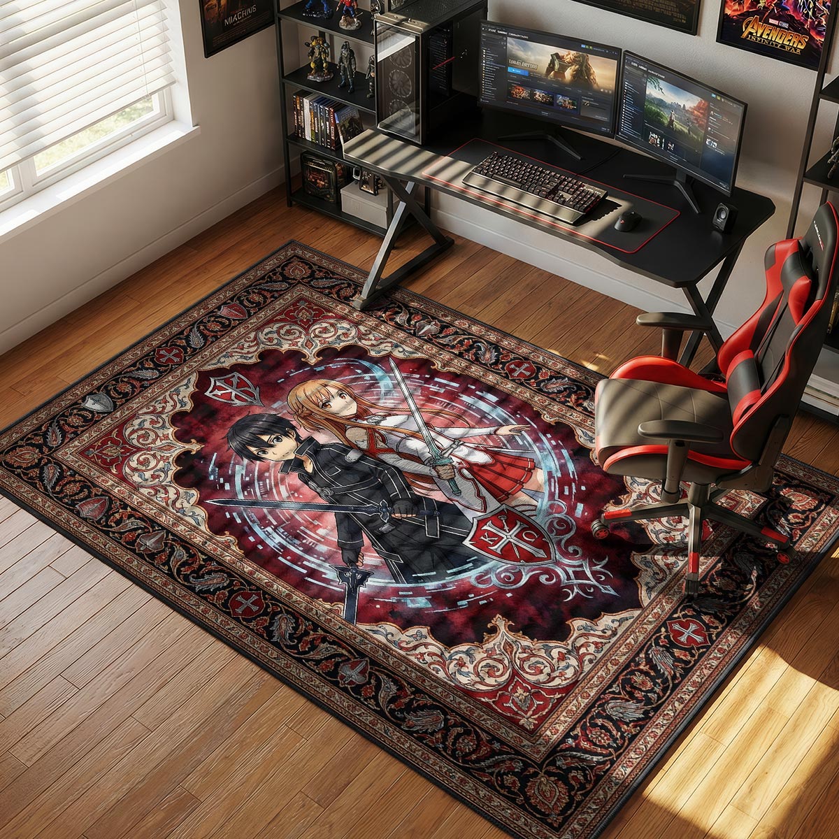 Kirito & Asuna Knights Rug - Sword Art Online Chair Mat