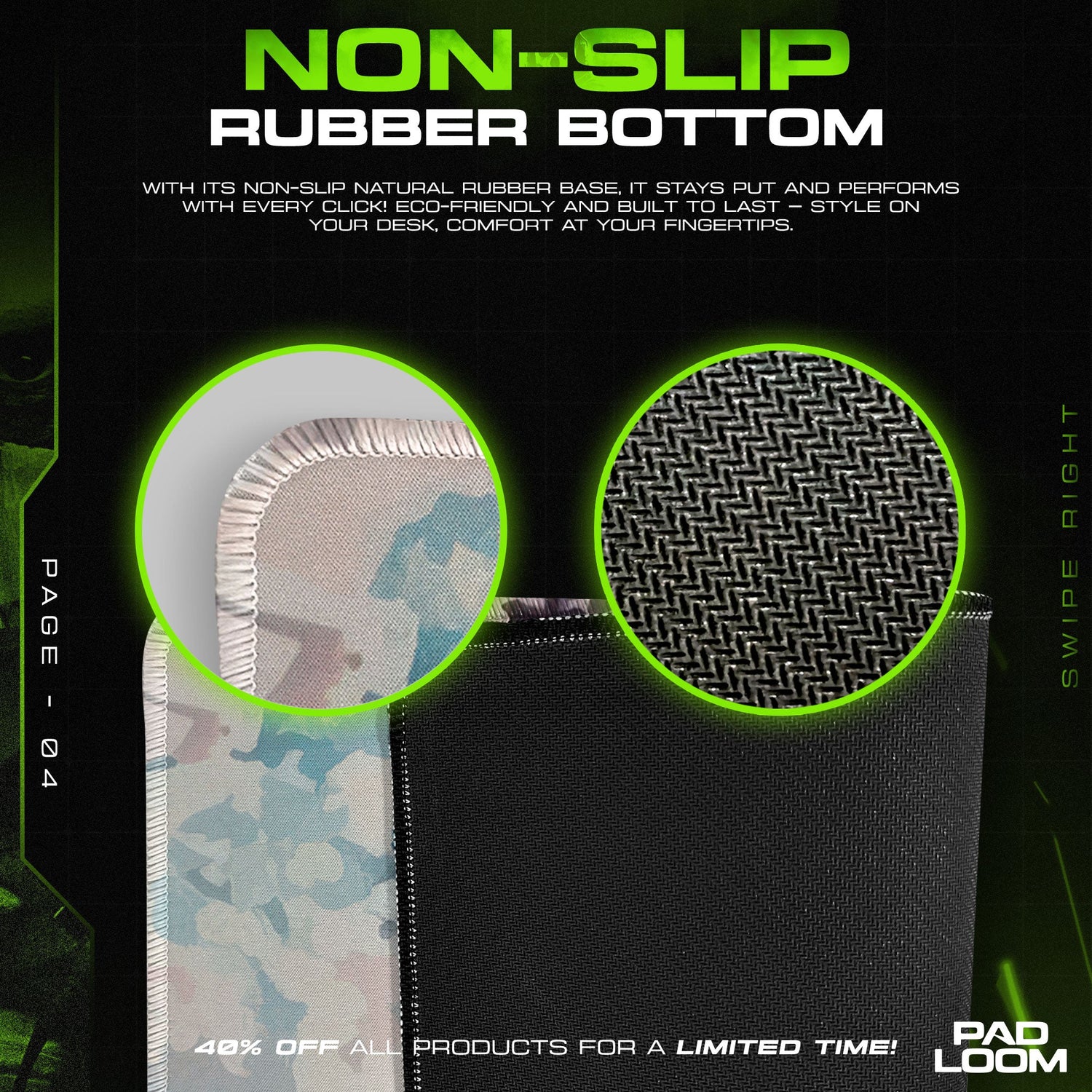 Kirito & Asuna Resting Moment Mouse Pad, Sword Art Online Gaming Desk Mat Padloom