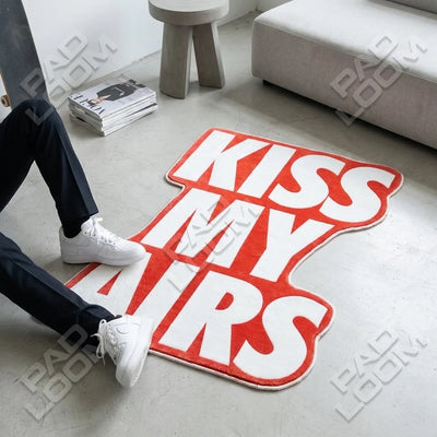 Kiss My Airs Rug - Shaped Man Cave Area Rug