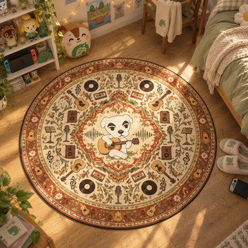 KK Slider Strumming Round Rug - Animal Crossing Chair Mat
