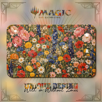 Klimt Garden Poppy Playmat - MTG Magic Mat
