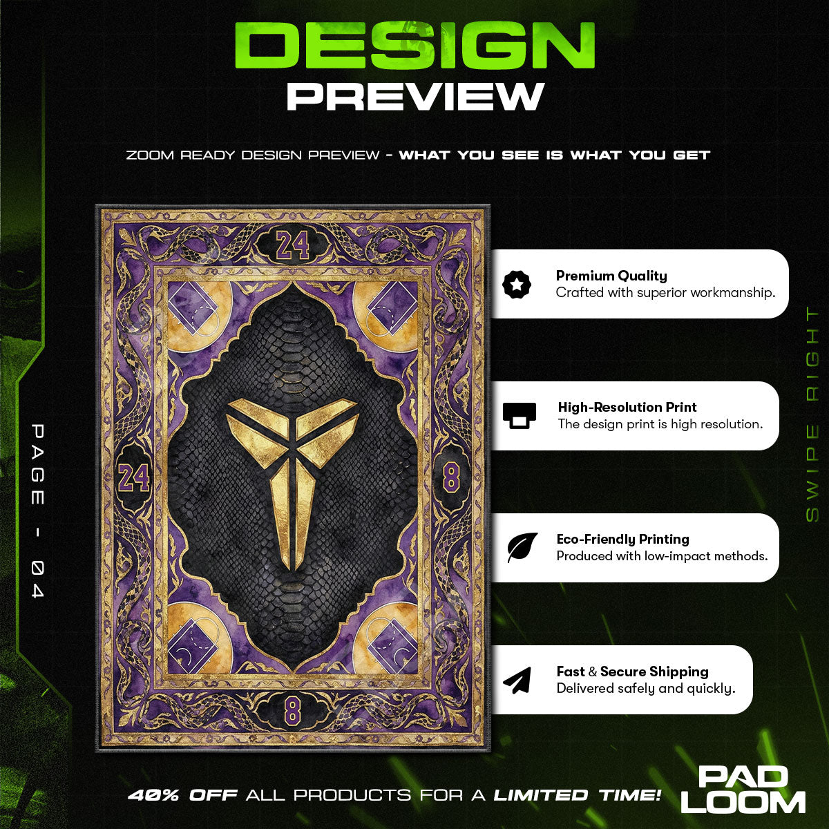 Decor character design printed on rug