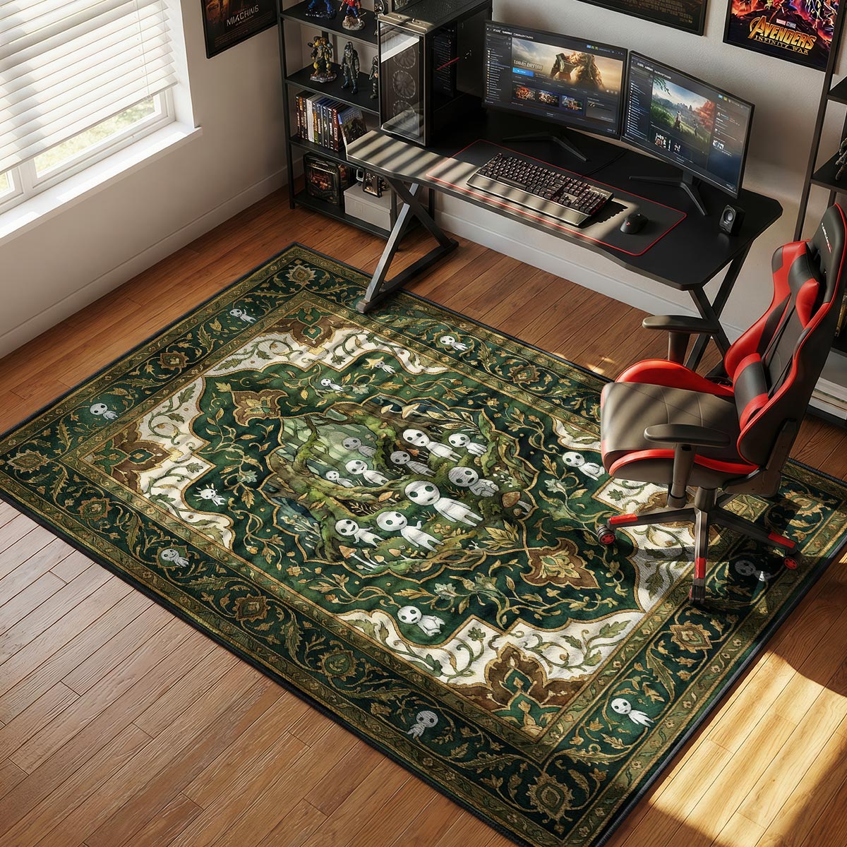 Kodama Forest Spirits Princess Mononoke Chair rug — main product view