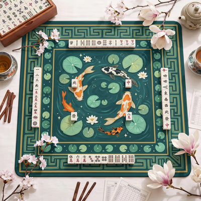 Koi Pond Mahjong-Matte - Mah-Jongg Tischmatte