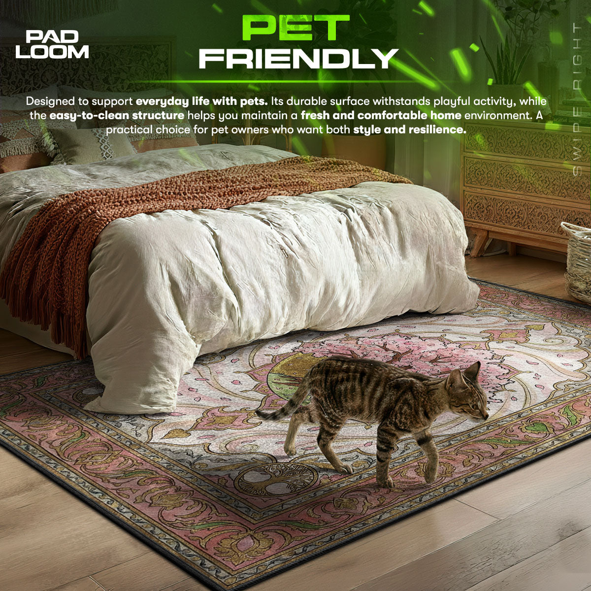 Konohana Sakura Tree Rug - Okami Chair Mat