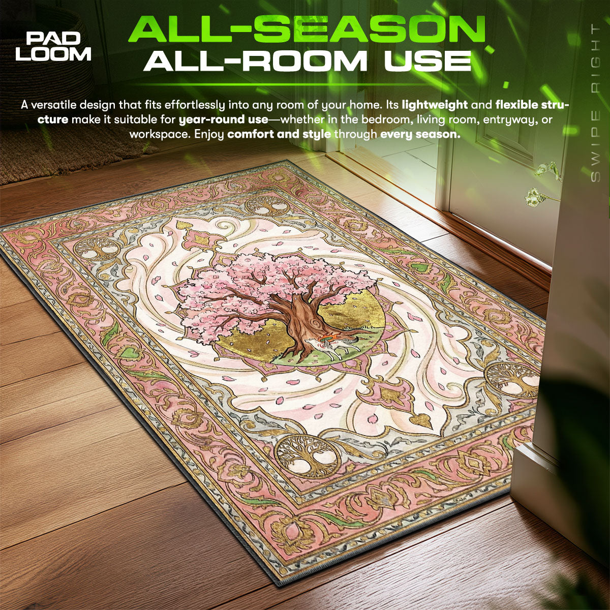 Konohana Sakura Tree Rug - Okami Chair Mat