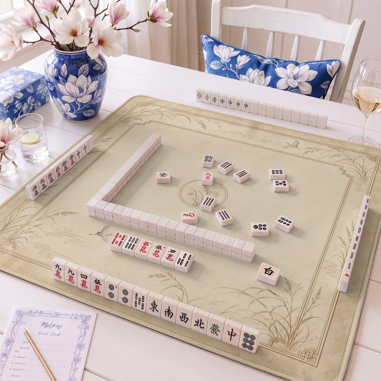 Kraft Crane Zen Mahjong Mat - Mah Jongg Mat