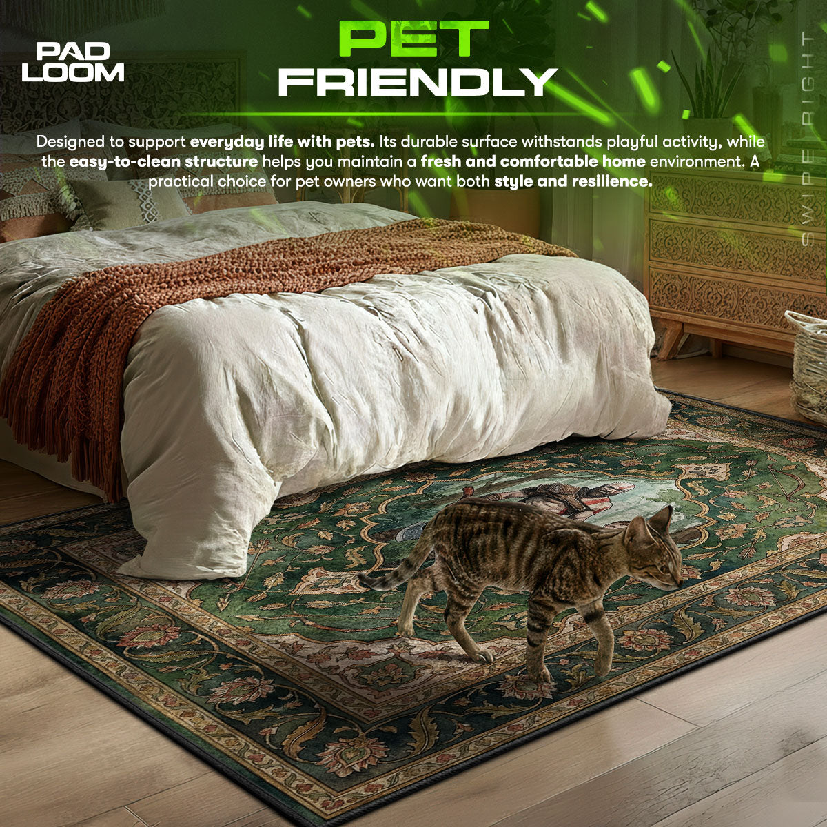 Kratos & Atreus Nordic Forest Rug - God of War Chair Mat