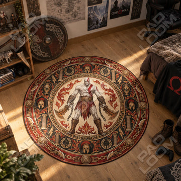 Kratos Chains Round Rug - God of War Chair Mat