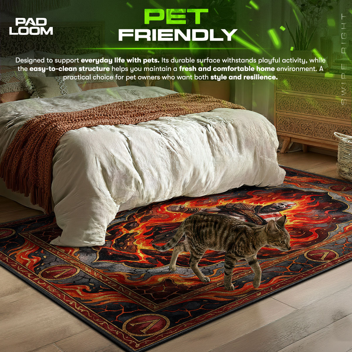 Kratos Spartan Rage Rug - God of War Chair Mat