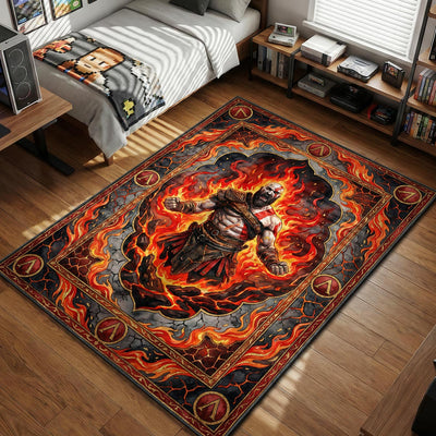 Kratos Spartan Rage Rug - God of War Chair Mat