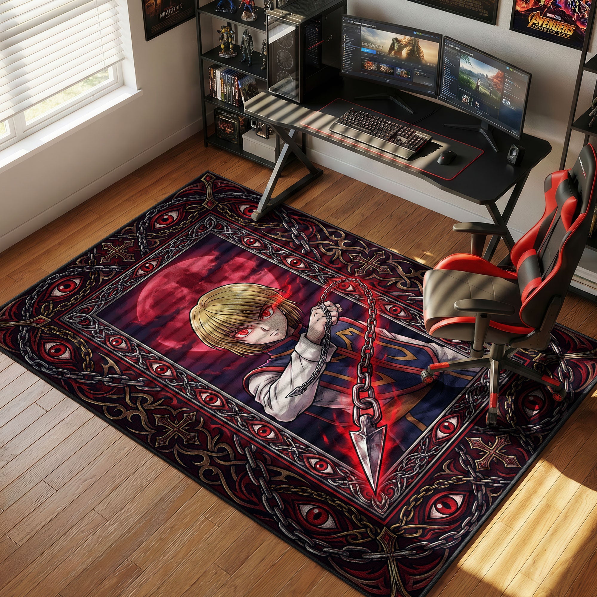 SHINKNOWNSUKE×GalleryCommune Mister Rug Kotaro Bokuto Owl Ace Rug - Haikyuu Chair Mat | Padloom
