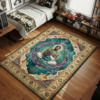 Kyrie Irving Sacred Geometry Rug - Sneakerhead Floor Mat