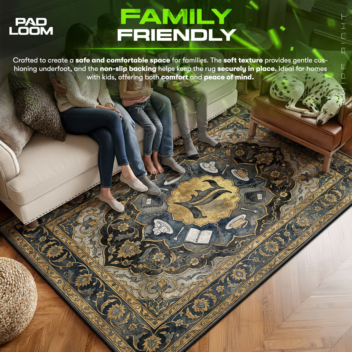 L Lawliet Legacy Rug - Death Note Chair Mat