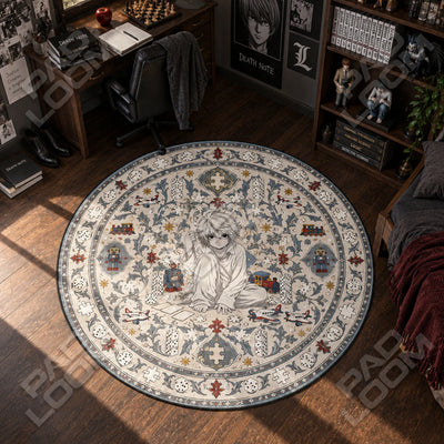 L Toybox Round Rug - Death Note Chair Mat