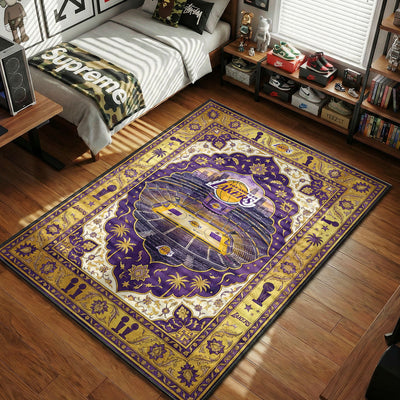 LA Lakers Arena Rug - Basketball Floor Mat