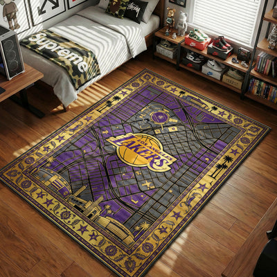 LA Lakers City Map Rug - Basketball Floor Mat