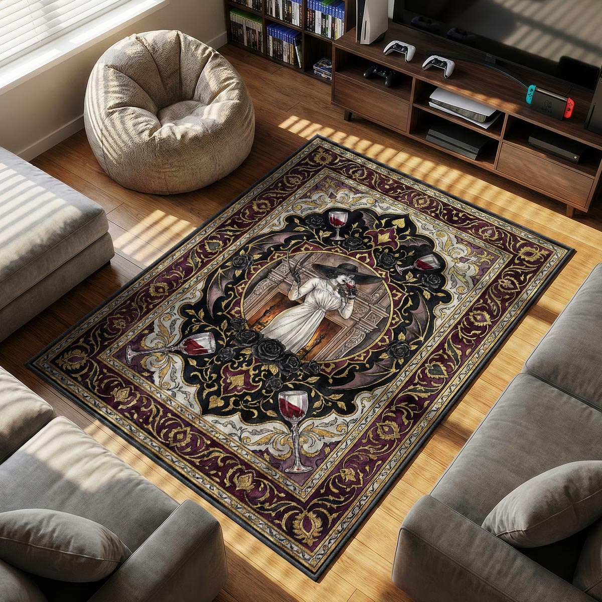 Lady Dimitrescu Gotischer Teppich - Stuhlunterlage Resident Evil Village