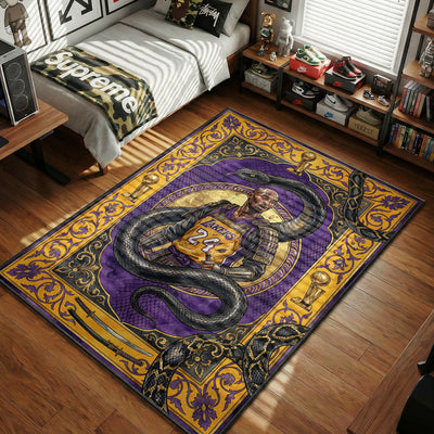 Lakers 24 Black Mamba Baroque Rug - Hypebeast Floor Mat