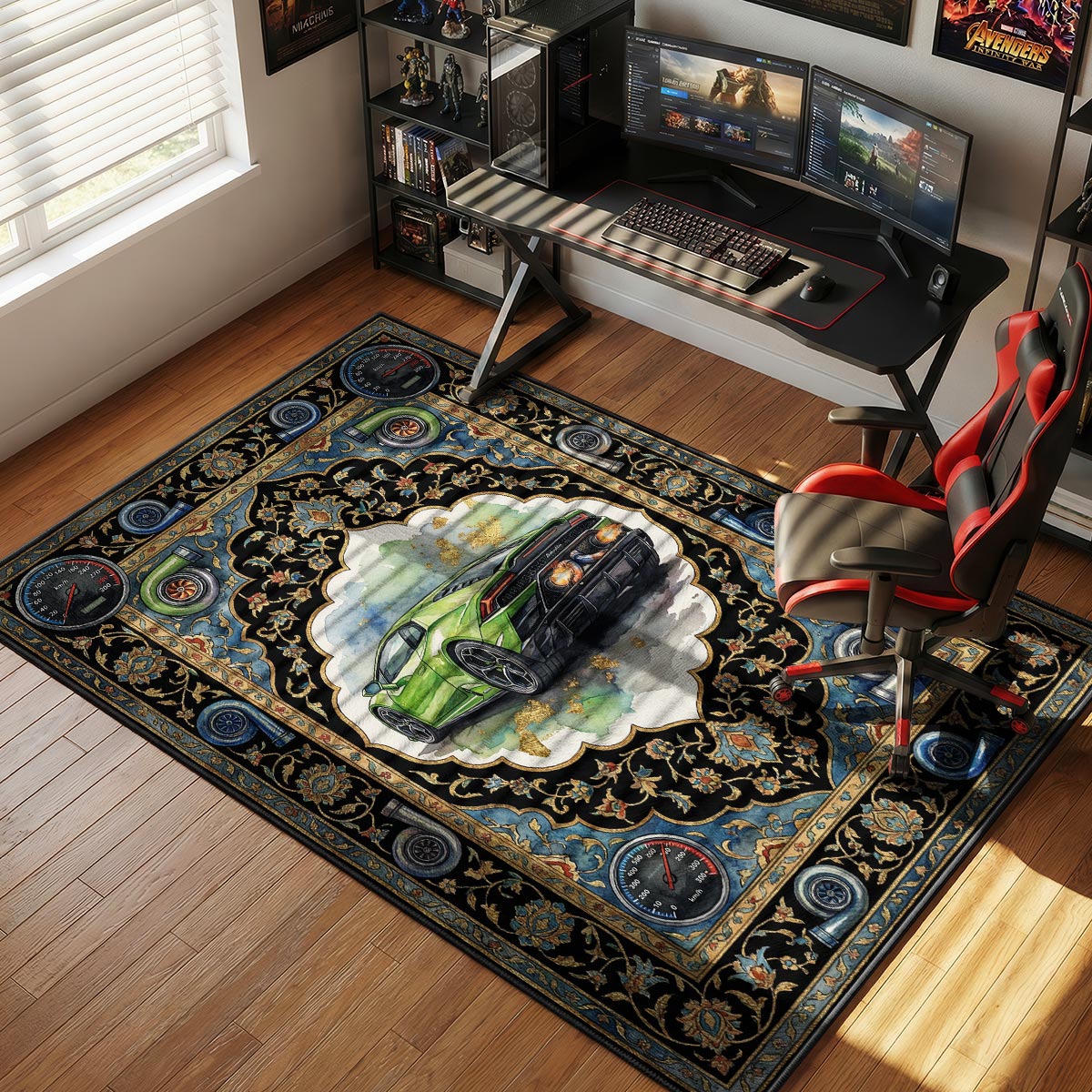 Lamborghini Huracan Turbo Hypebeast rug — main product view