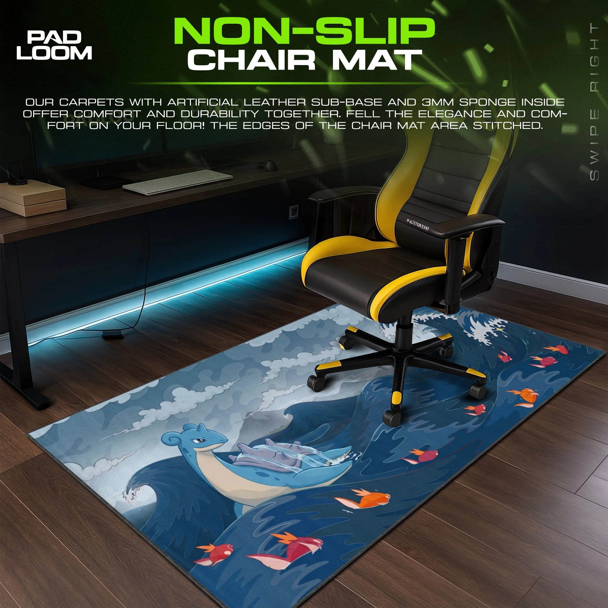 Lapras Grey Tide Mouse Pad - Pokémon Desk Mat