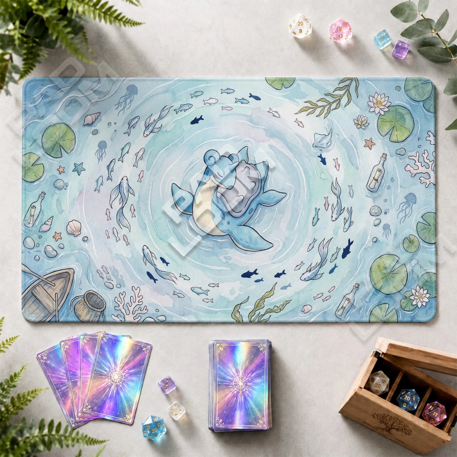 Lapras Pond Playmat - Pokemon TCG Mat - view 2