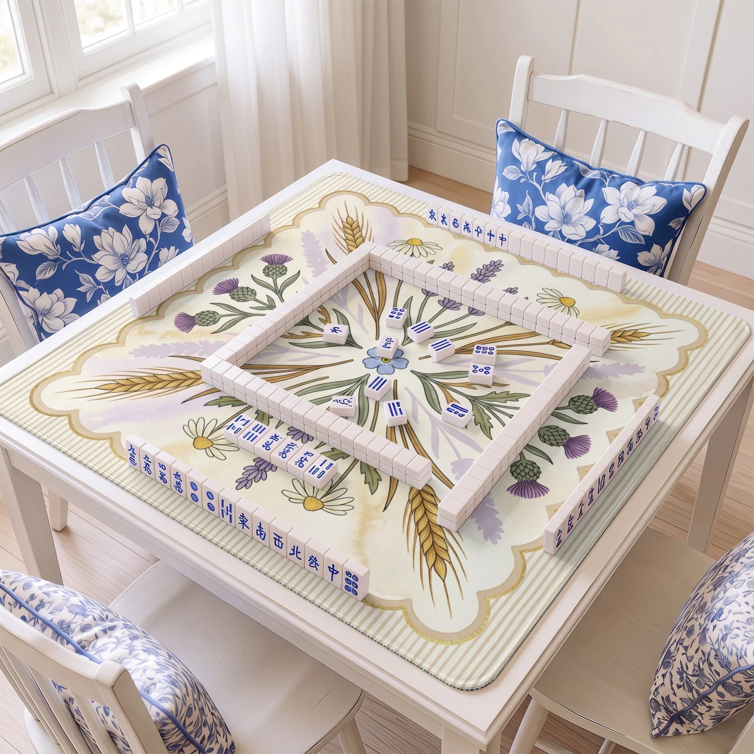Lavender Wheat Mahjong Mat - Mah Jongg Mat