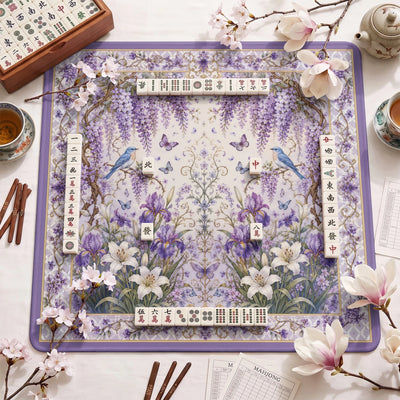 Lavender Wisteria Mahjong-Matte - Mah-Jongg Tischmatte
