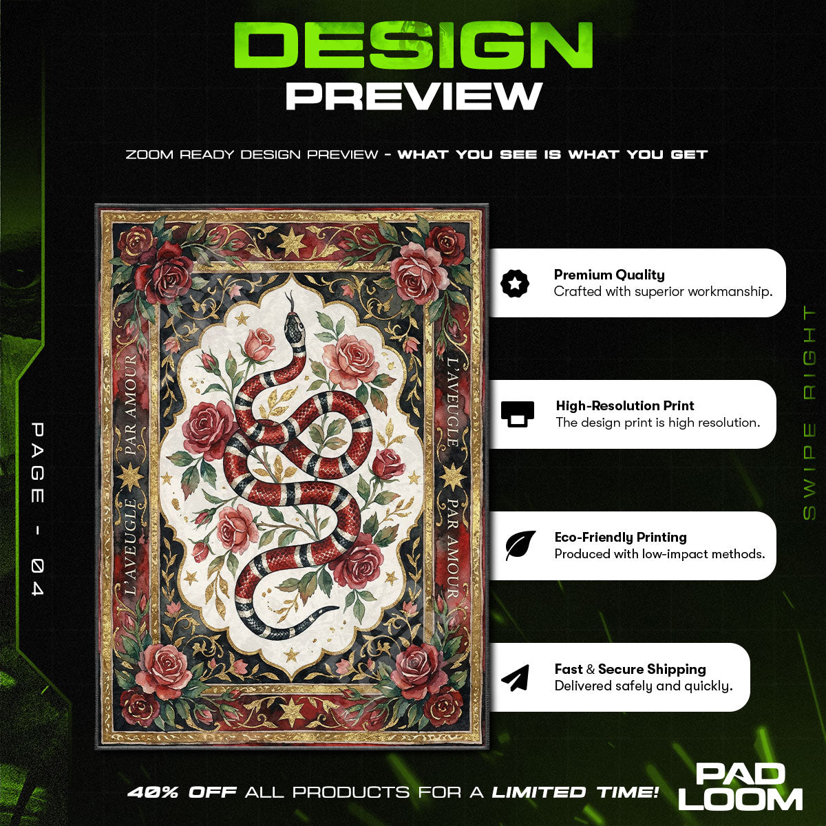 L'Aveugle Par Amour Snake Rug - Luxury Floor Decor