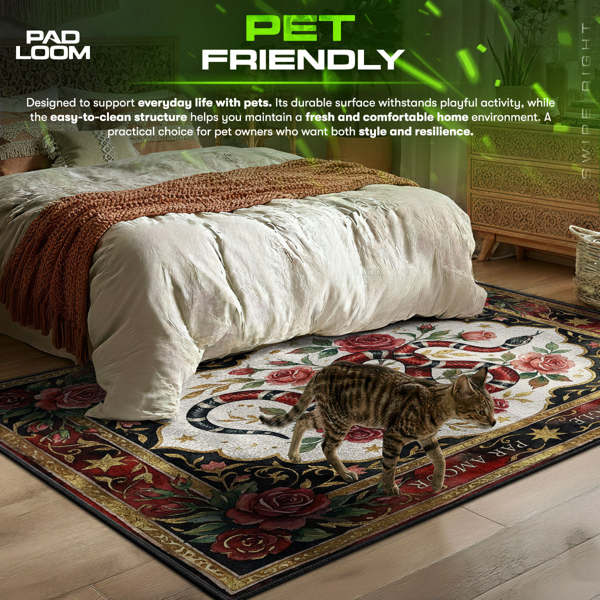 L'Aveugle Par Amour Snake Rug - Luxury Floor Decor