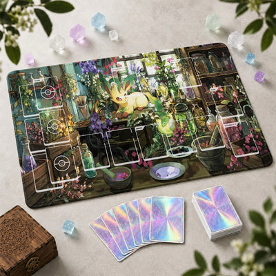 Leafeon Apothecary Playmat - Pokemon TCG Mat