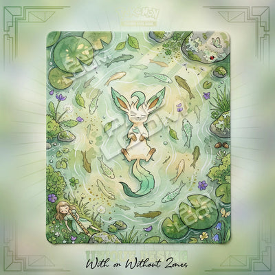 Leafeon Bloom Spielmatte - 2-Spieler Pokémon TCG-Matte