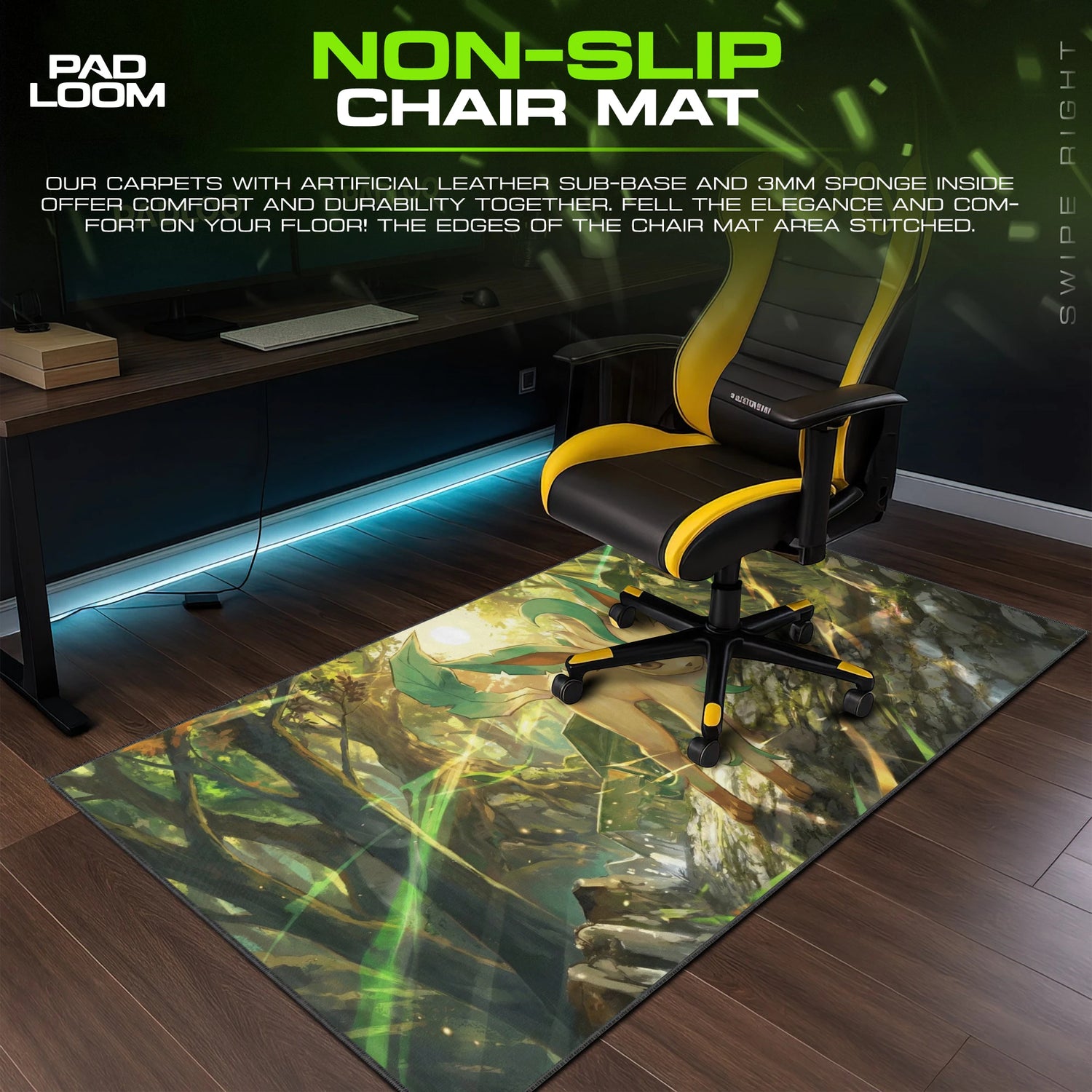 Leafeon Sunlit Grove Mouse Pad - Pokémon Desk Mat