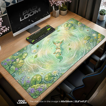 Leafeon Verdant Pond Mouse Pad - Pokemon Desk Mat