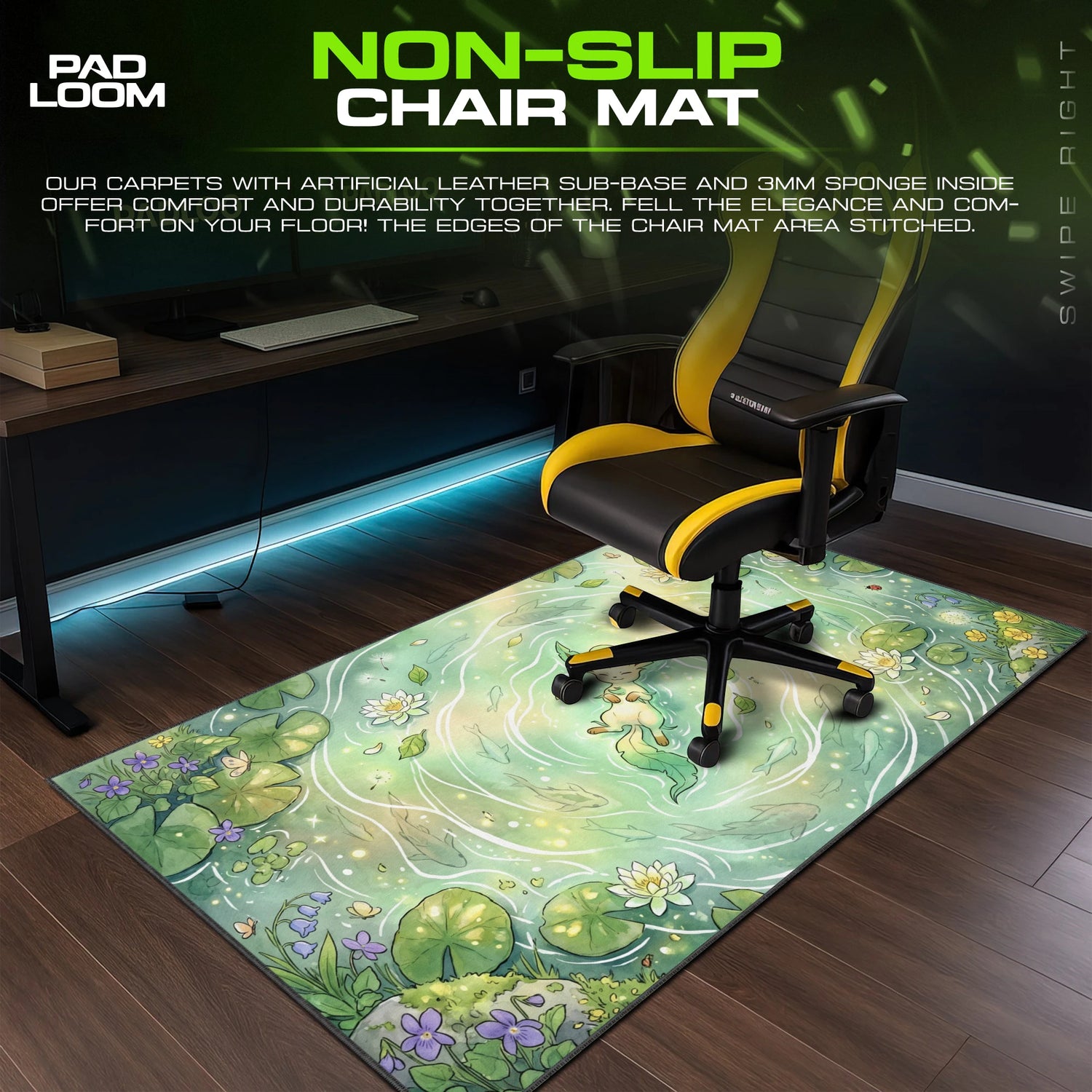 Leafeon Verdant Pond Mouse Pad - Pokemon Desk Mat