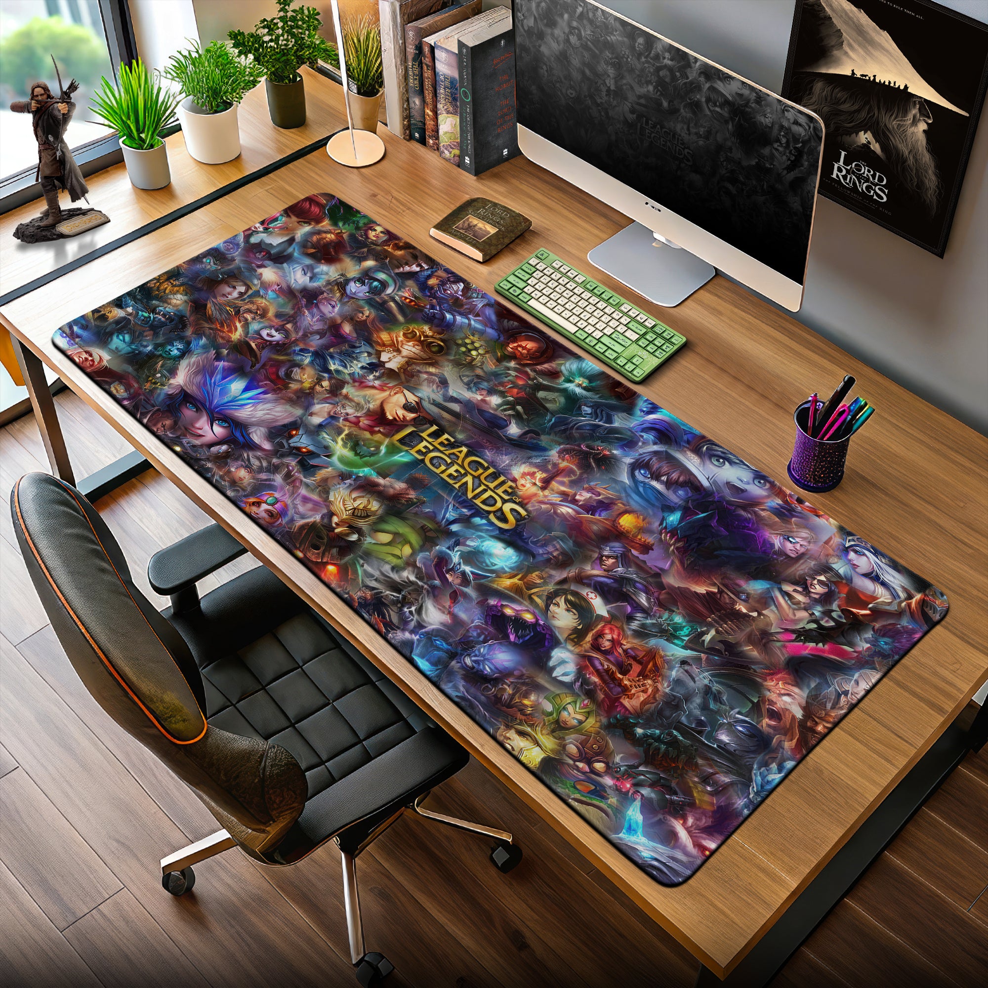 League of Legends Champion Collage Mouse Pad – Gaming Desk Mat