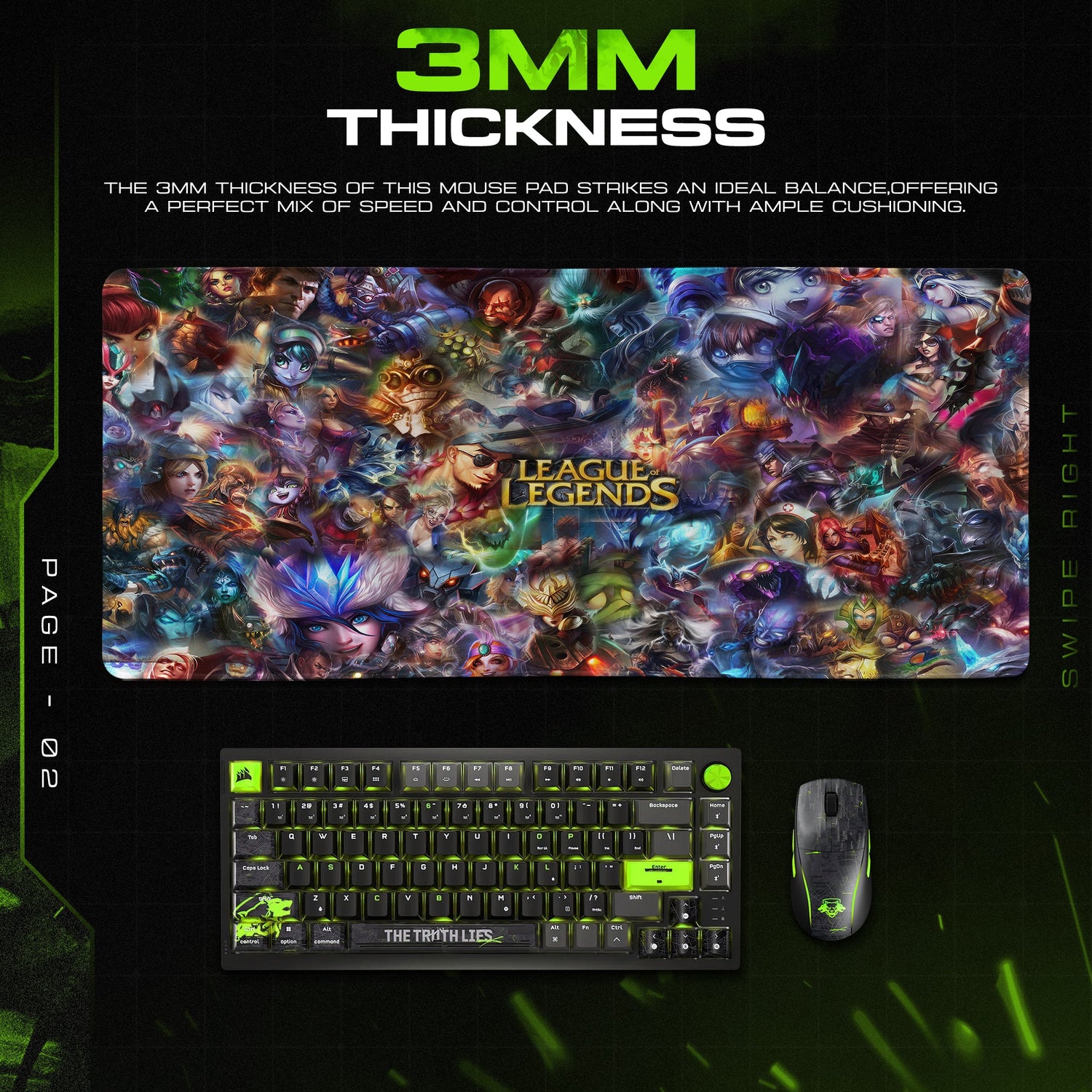 League of Legends Champion Collage Mouse Pad – Gaming Desk Mat Padloom