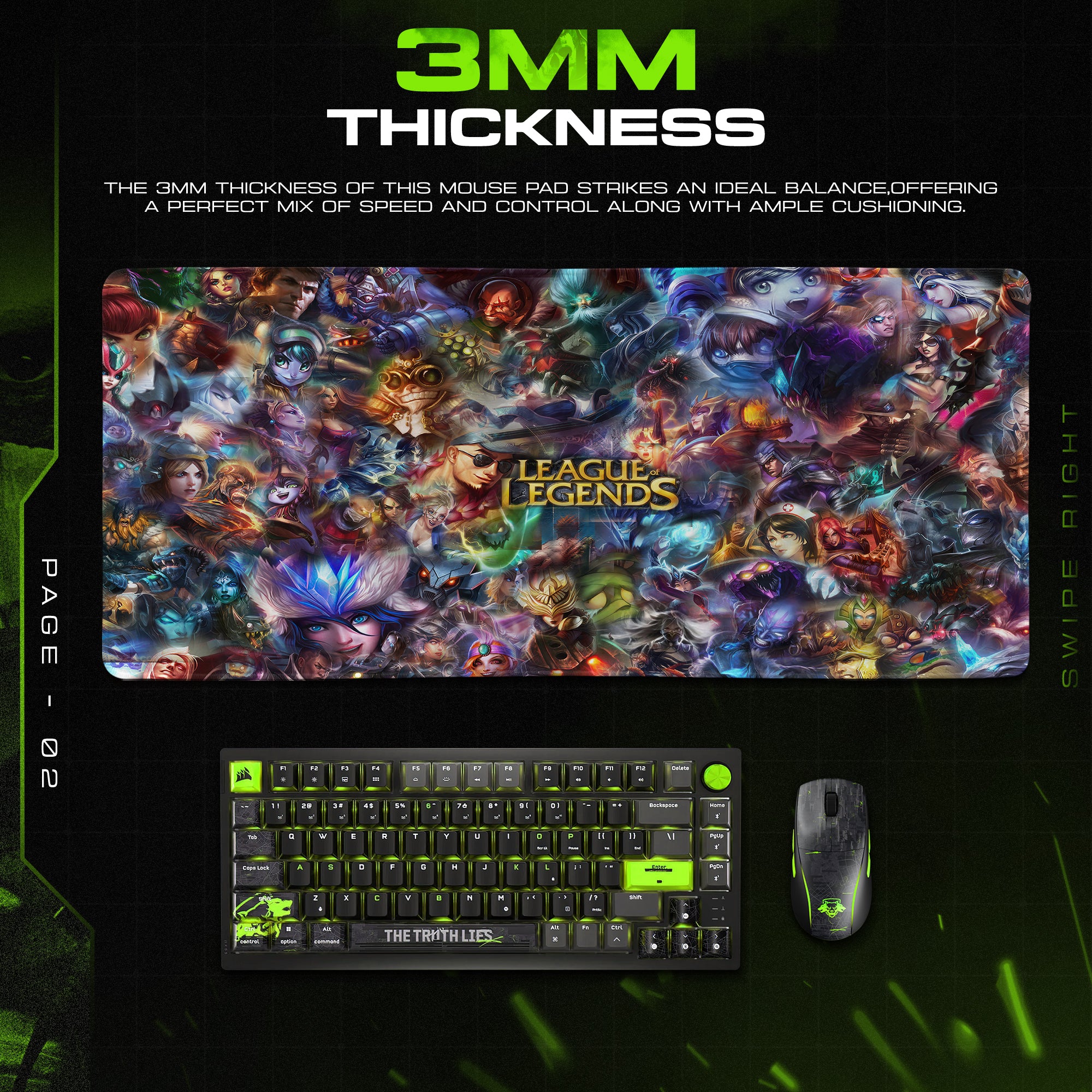 League of Legends Champion Collage Mouse Pad – Gaming Desk Mat