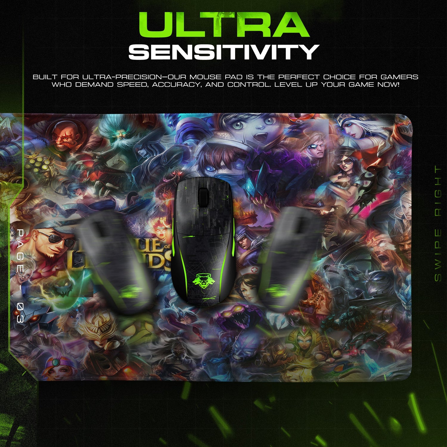 League of Legends Champion Collage Mouse Pad – Gaming Desk Mat Padloom