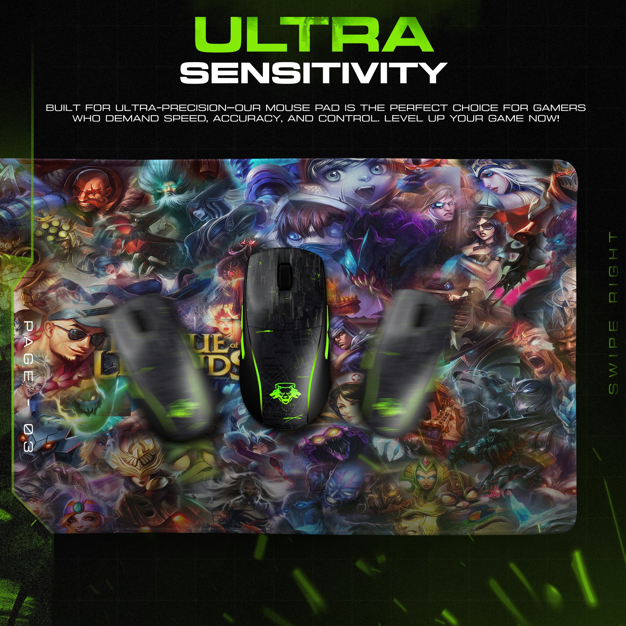 League of Legends Champion Collage Mouse Pad – Gaming Desk Mat