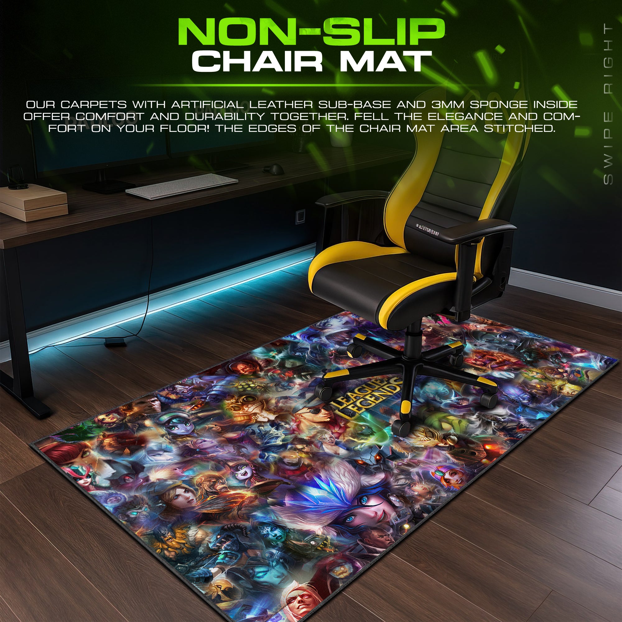 League of Legends Champion Collage Mouse Pad – Gaming Desk Mat