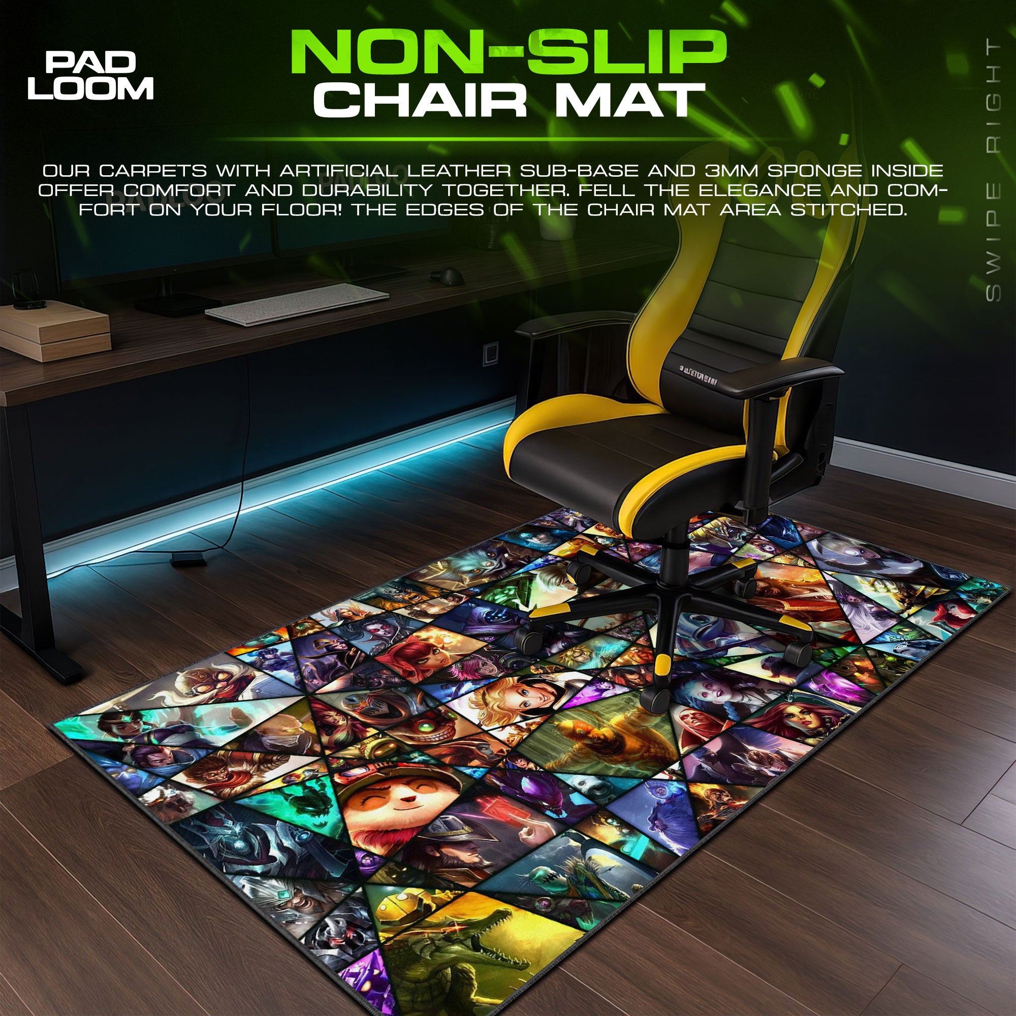 League of Legends Champions Mouse Pad, MOBA Game Desk Mat